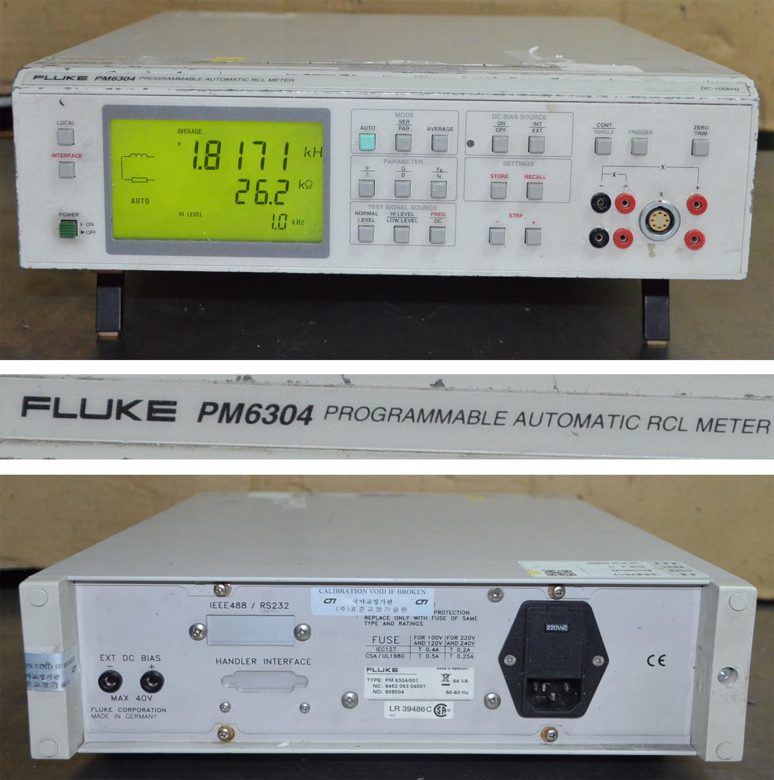 소리전자 ★★★ FLUKE PM6304 Programmable Automatic RDL Meter